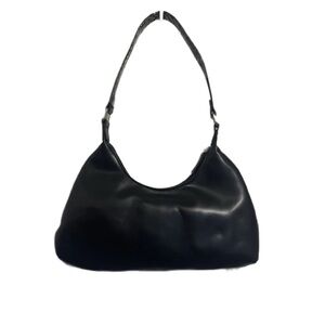 NWT Sleek Rampage Structured Black Hobo Bag Vegan Leather